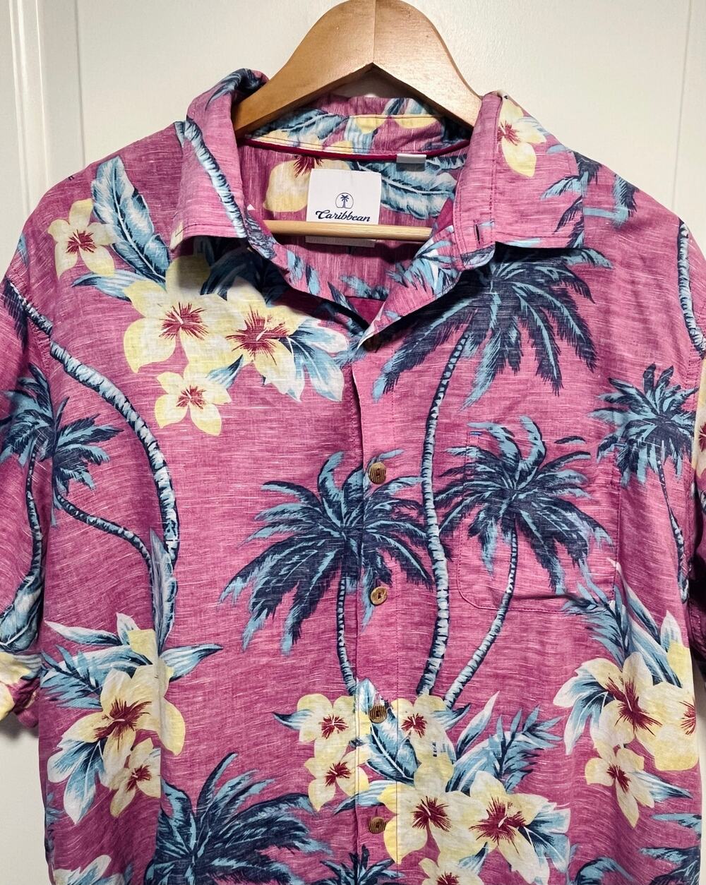 Caribbean linen Hawaiian shirt